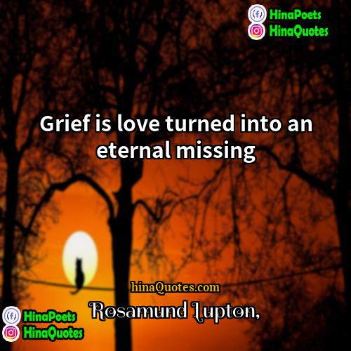 Rosamund Lupton Quotes | Grief is love turned into an eternal